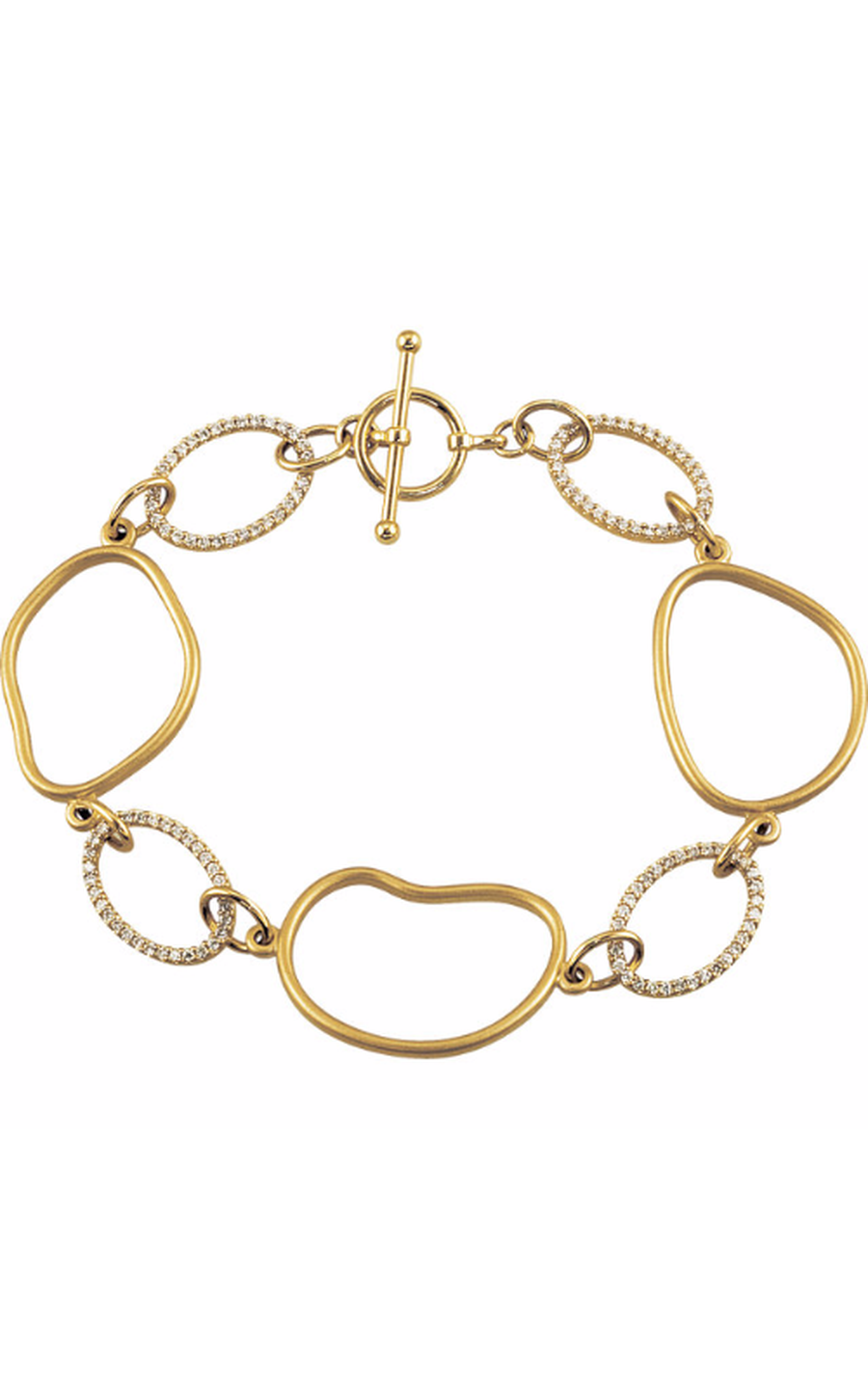 14K Yellow Gold Chain and Diamond Bracelet