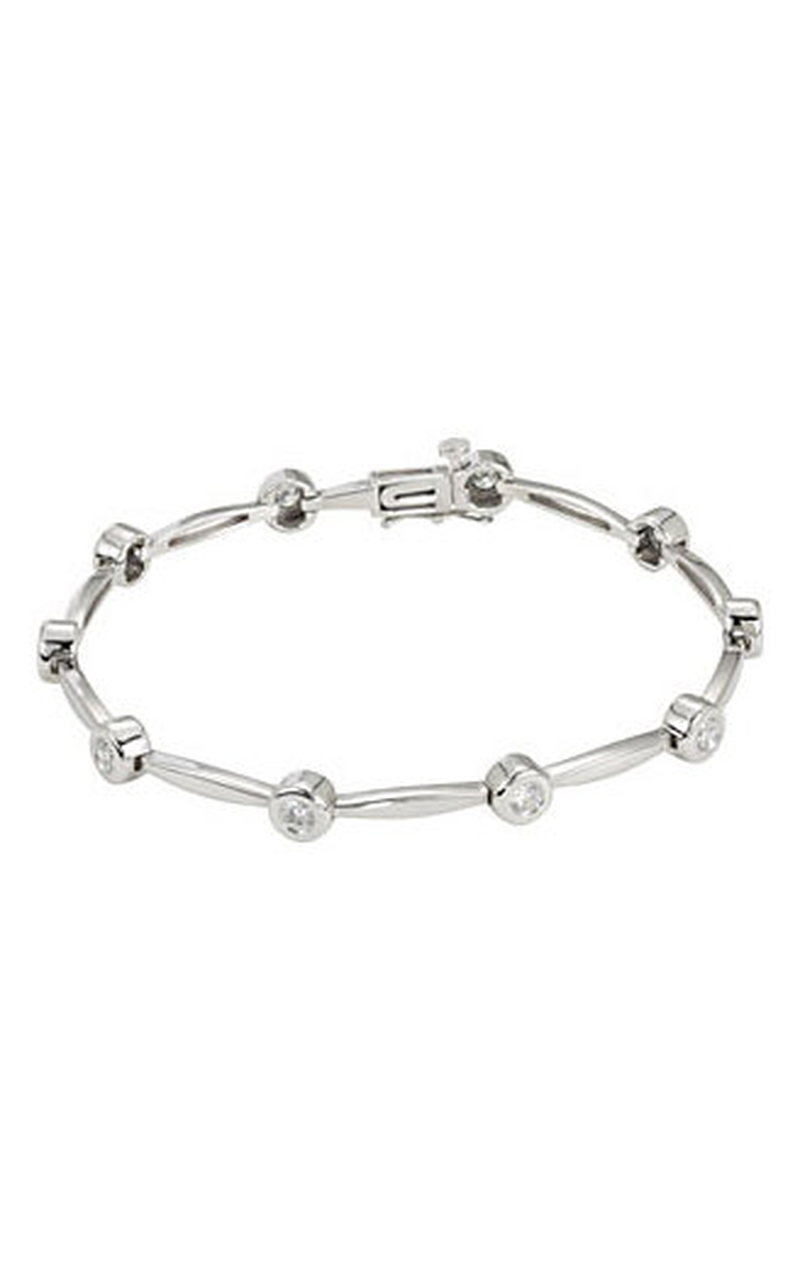 14K White Gold Diamond Bracelet