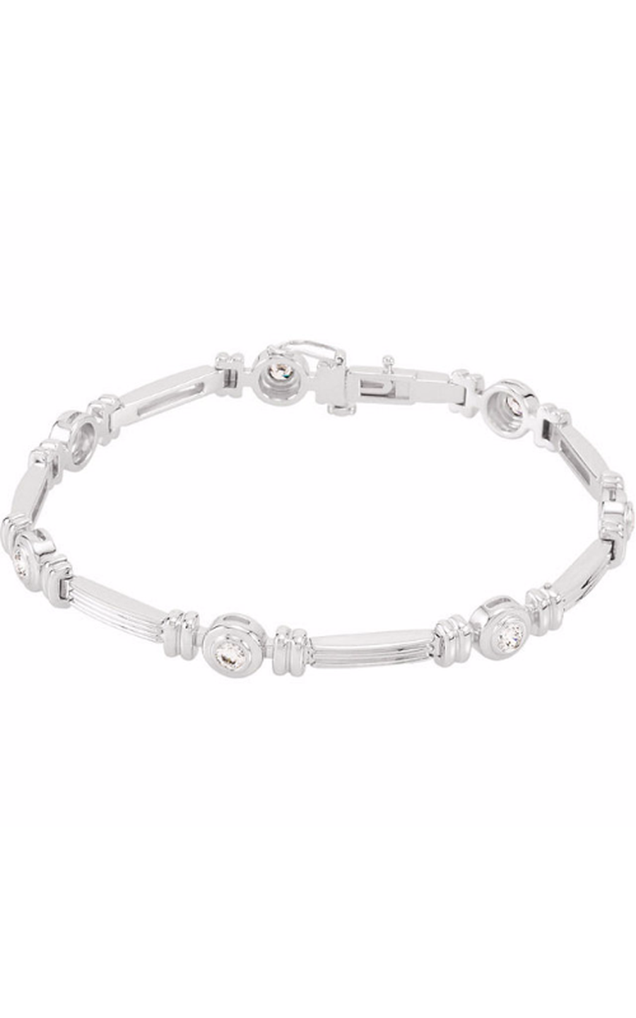 14K White Gold Diamond Bracelet