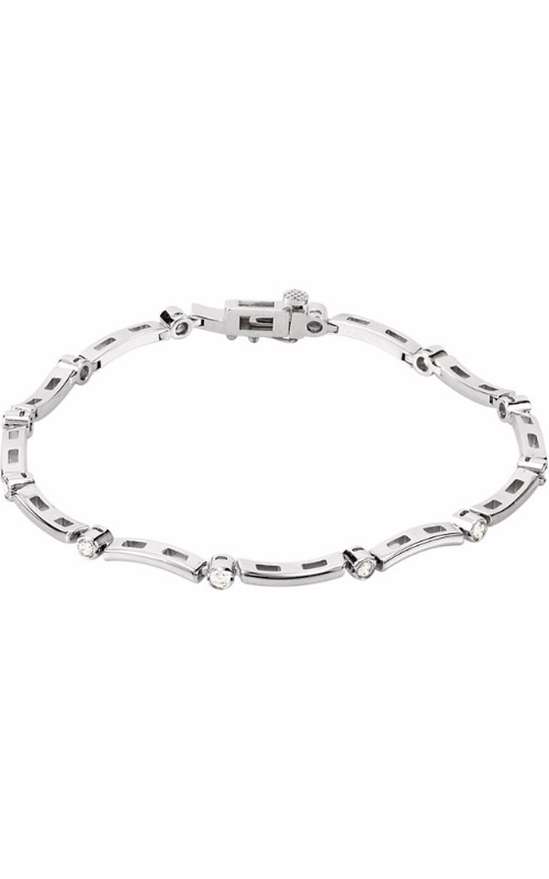 14K White Gold Diamond Bracelet