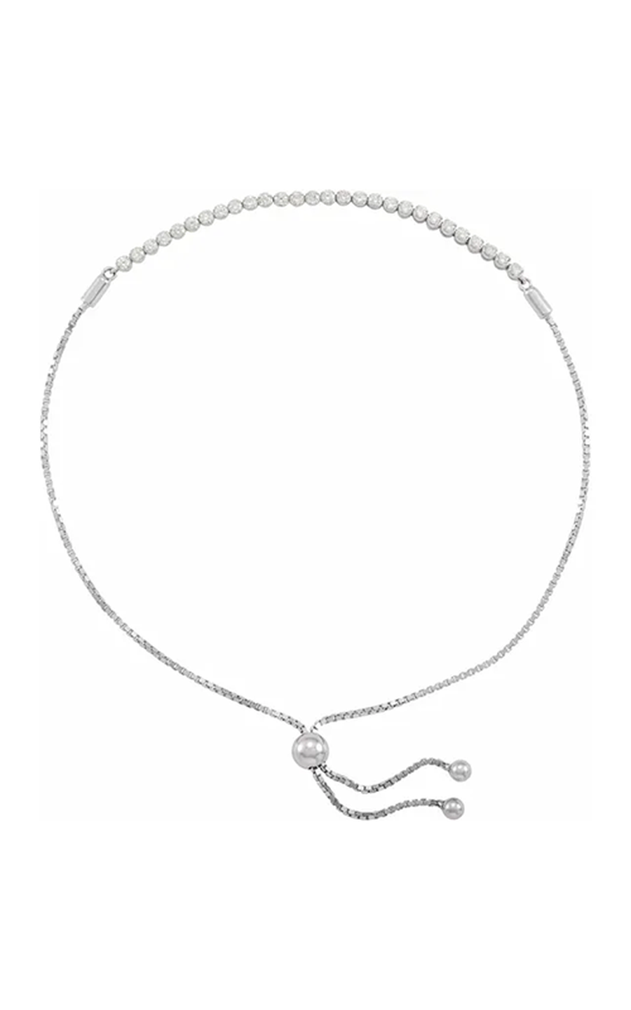 14K White Gold Diamond Bracelet