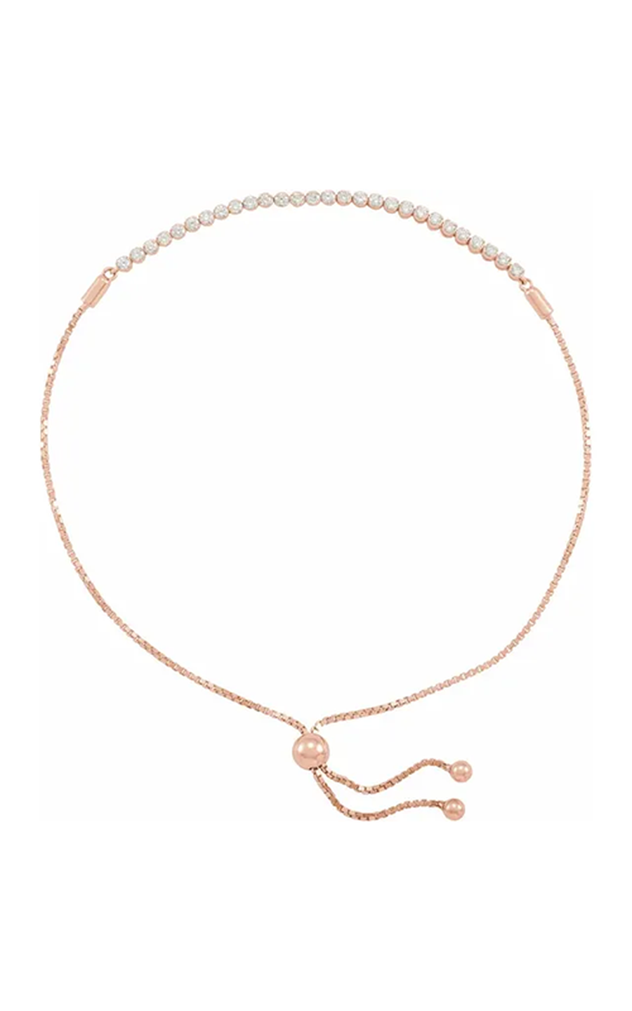 14K Rose Gold Diamond Bracelet