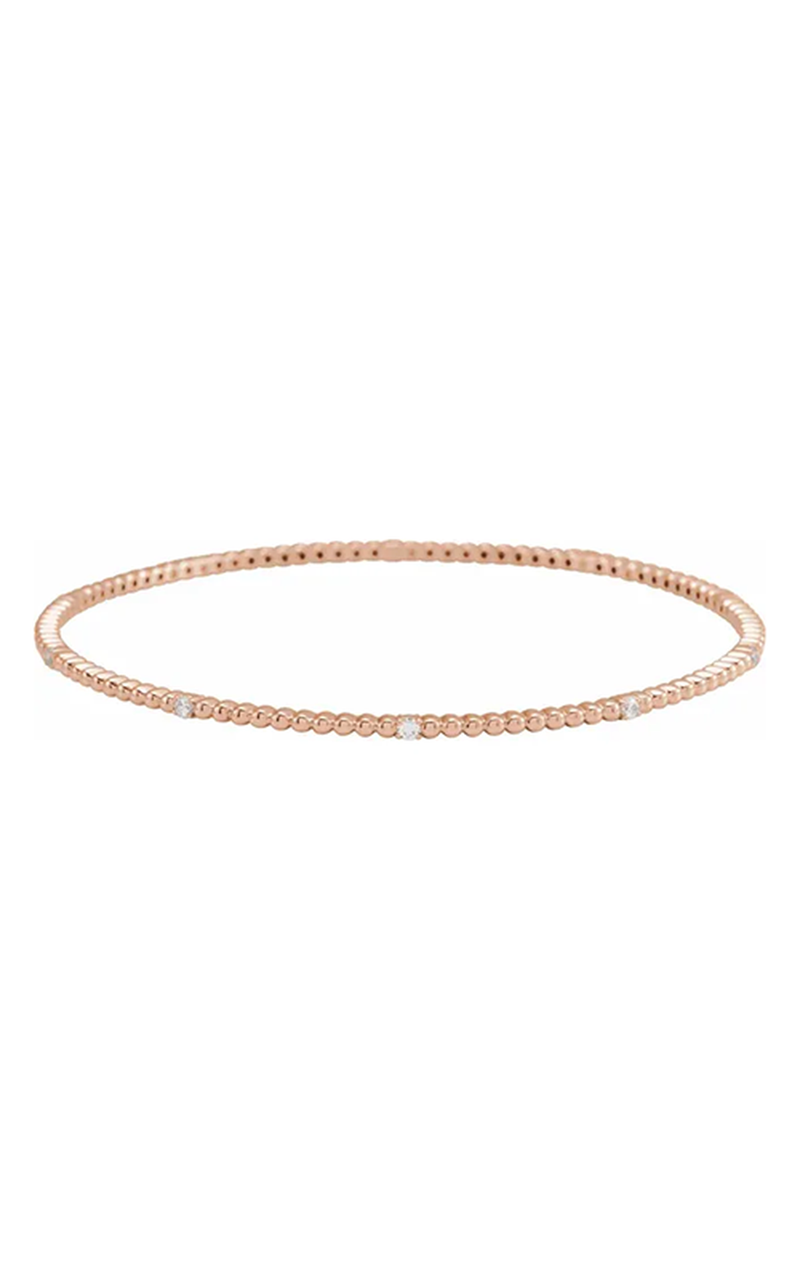 14K Rose Gold Diamond Bracelet