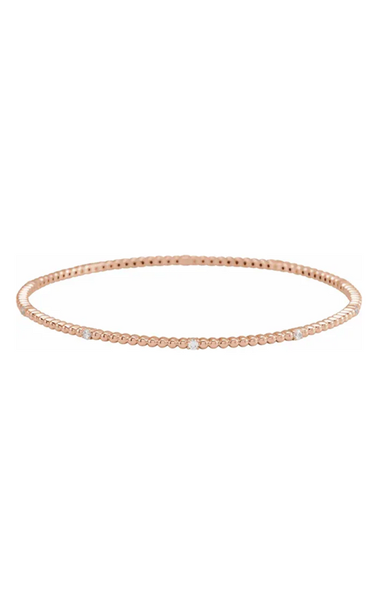 14K Rose Gold Diamond Bracelet
