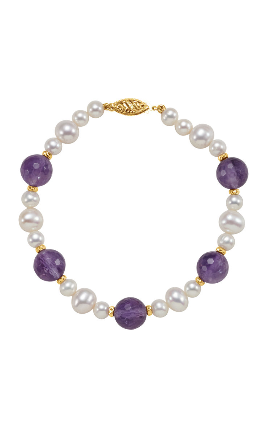 14K Yellow Gold Pearl Bracelet