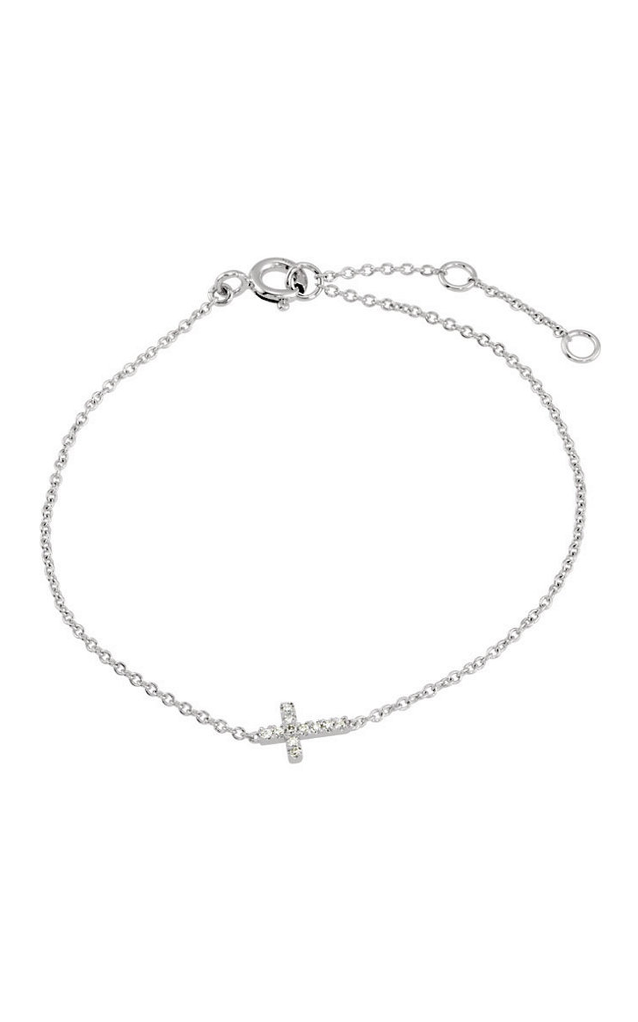 14K White Gold Religious and Symbolic Bracelet