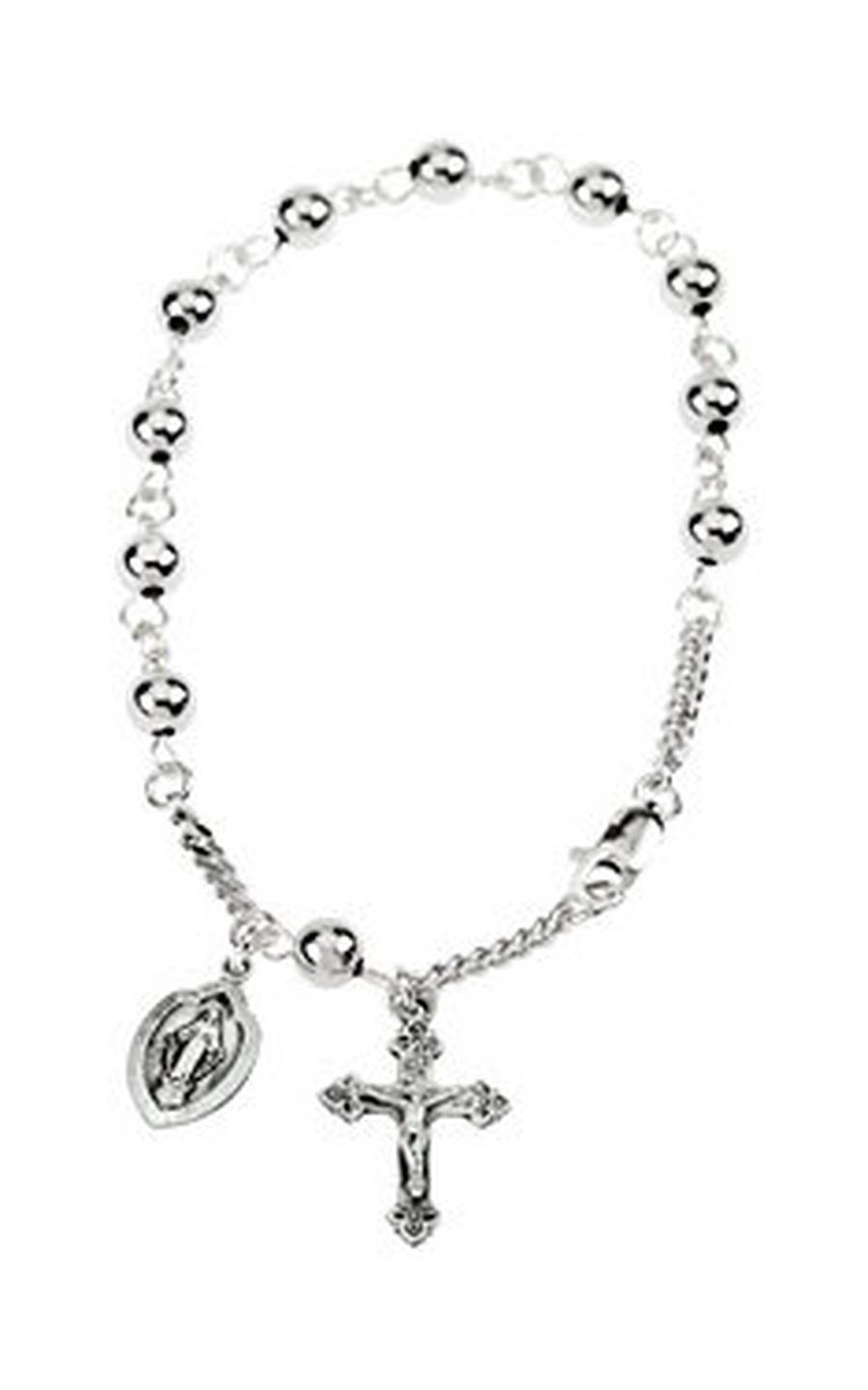 Sterling Silver (925) Religious and Symbolic Bracelet