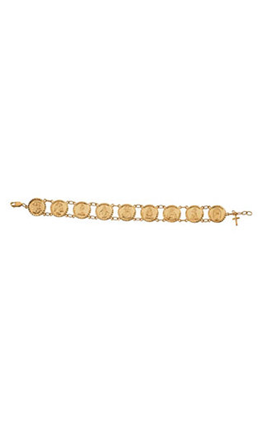 14K Yellow Gold Religious and Symbolic Bracelet