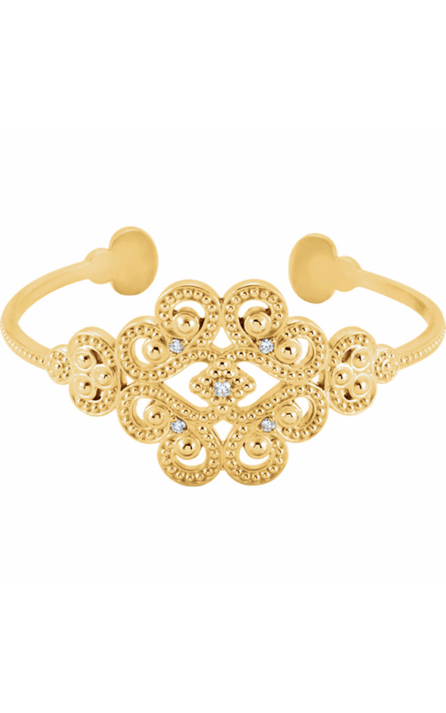 Stuller Metal Bracelets BRC744, 14K Yellow Gold, 0.17 ct