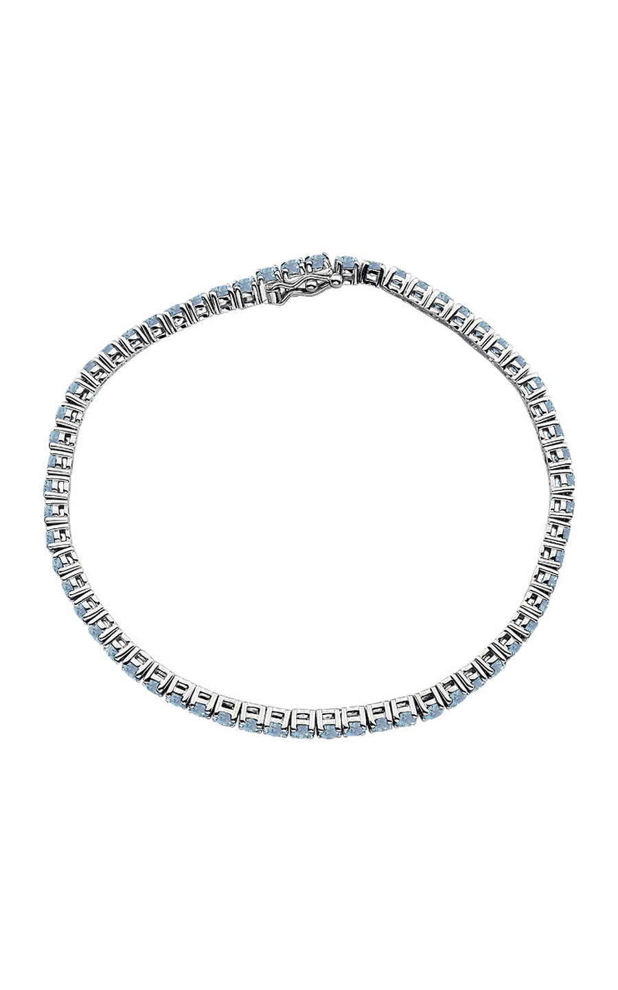14K White Gold Gemstone Bracelet