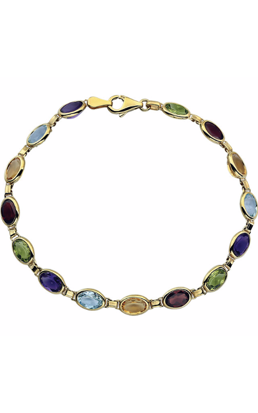 14K Yellow Gold Gemstone Bracelet