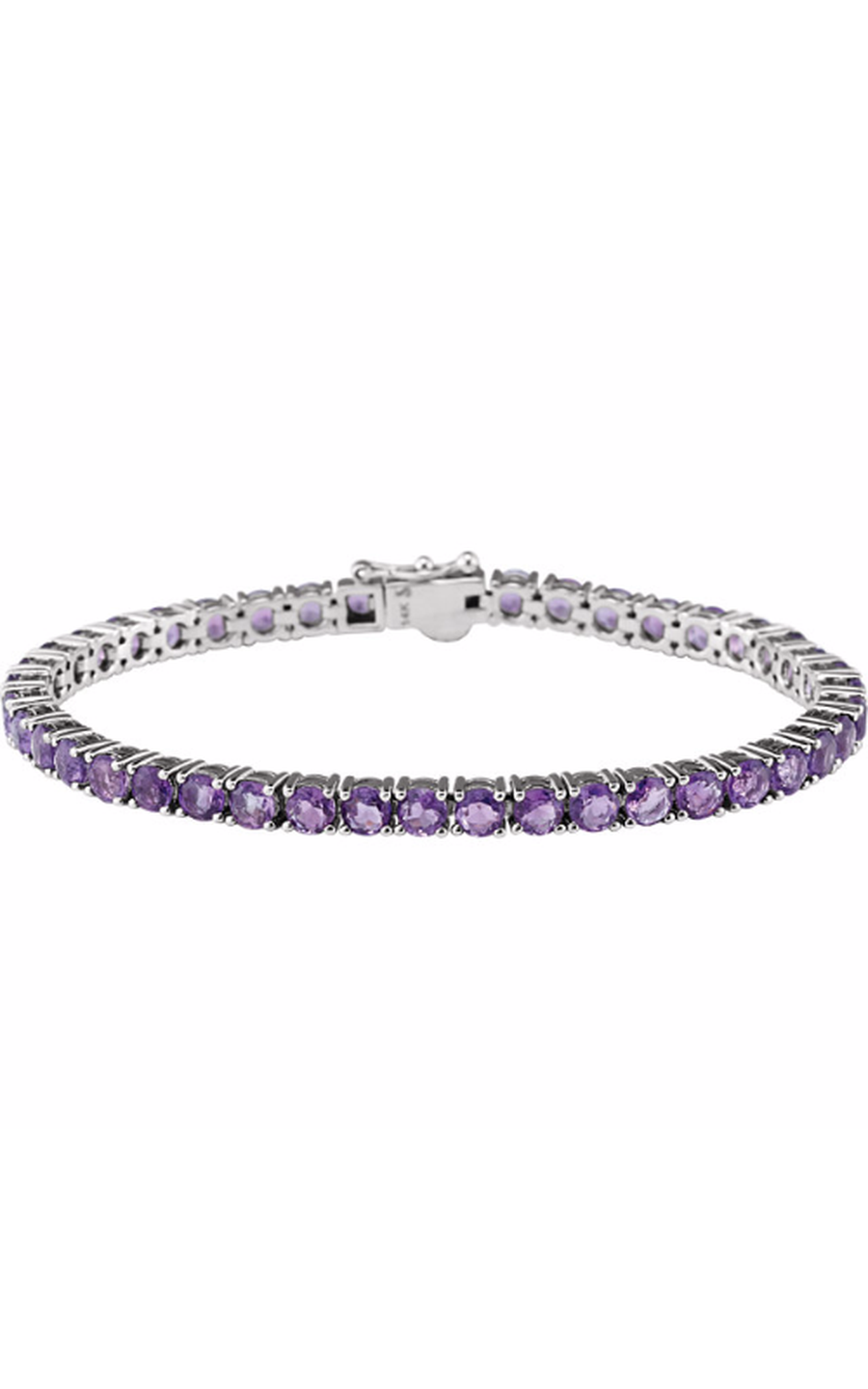 14K White Gold Gemstone Bracelet