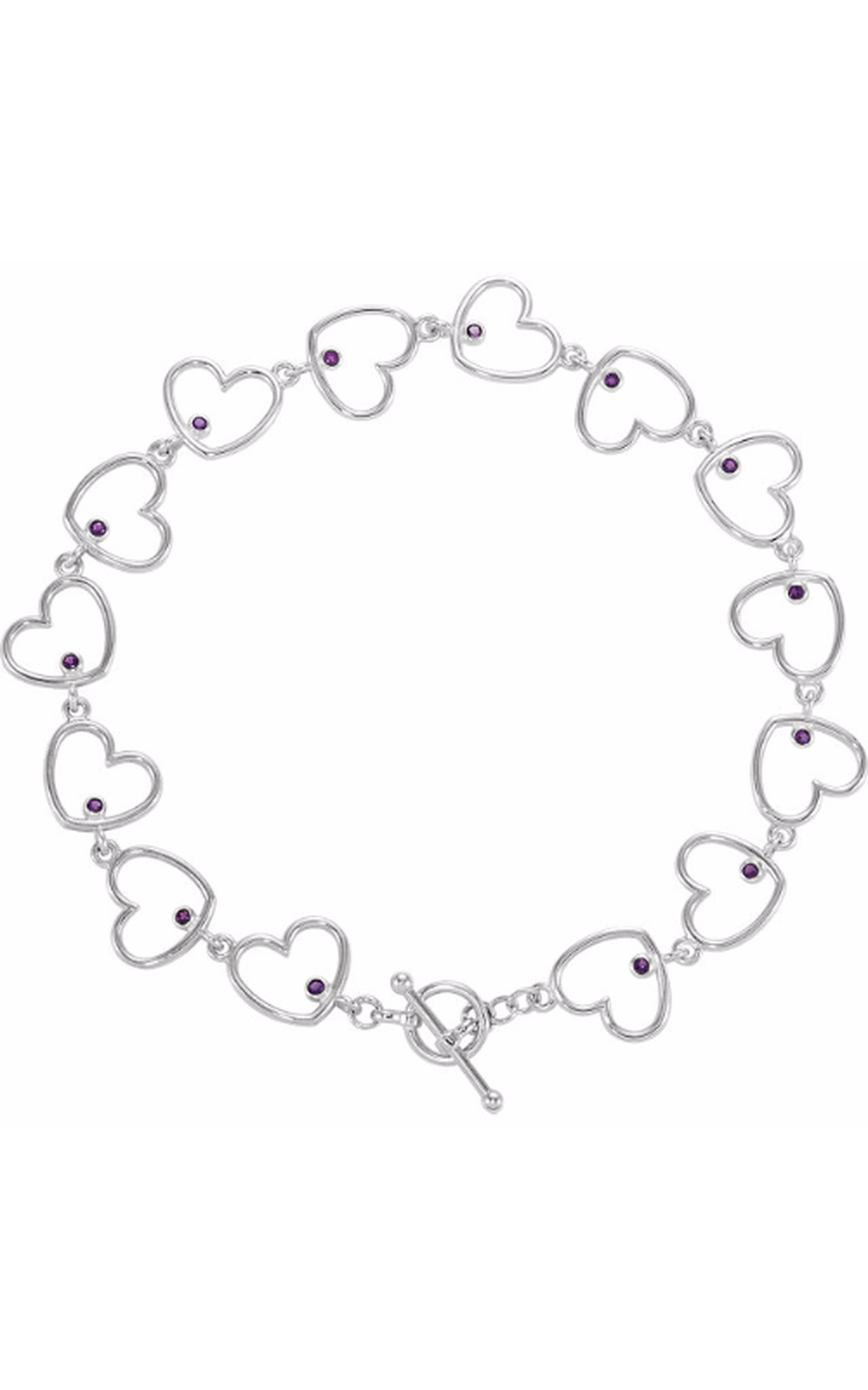 Stuller Gemstone Bracelets BRC746, Sterling Silver (925)
