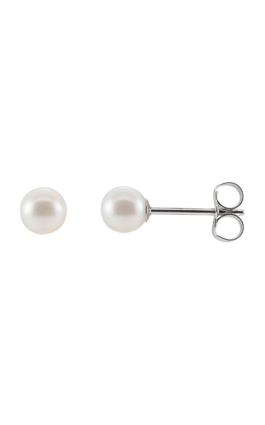 14K White Gold Pearl and Stud Earring