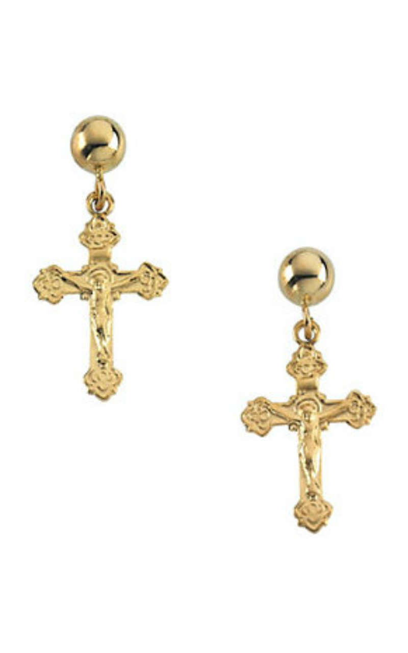 14K Yellow Gold Religious and Symbolic Earring