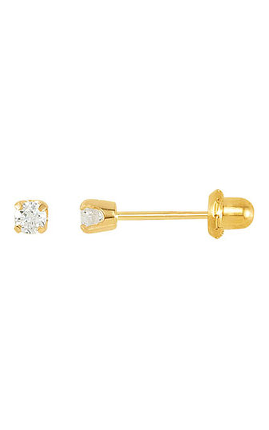 14K Yellow Gold Gemstone and Stud Earring