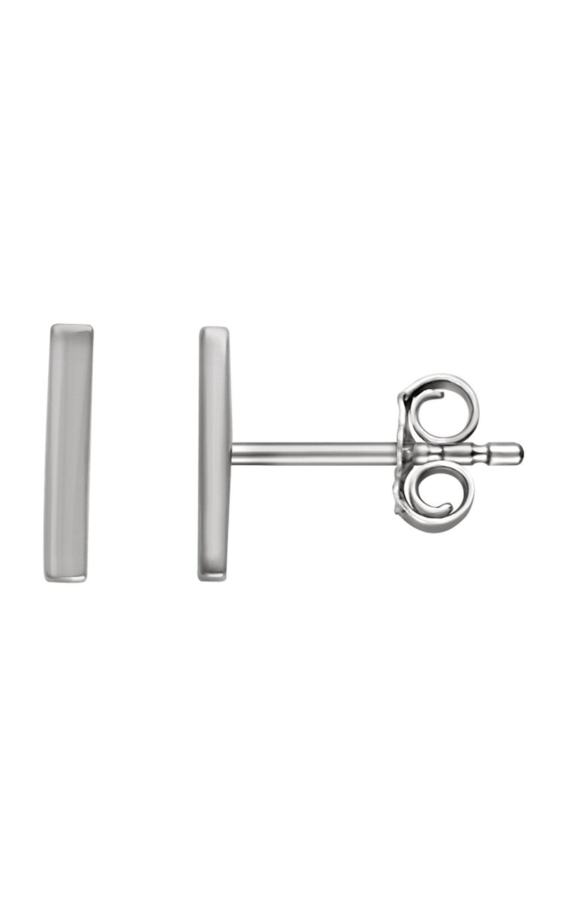 14K White Gold Metal Earring