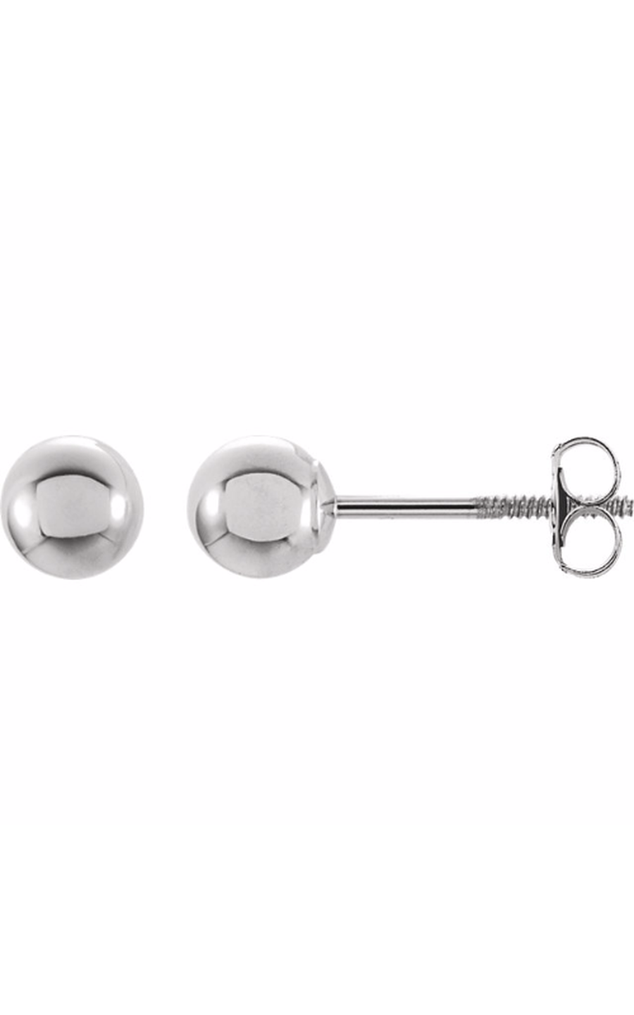 14K White Gold Metal and Stud Earring