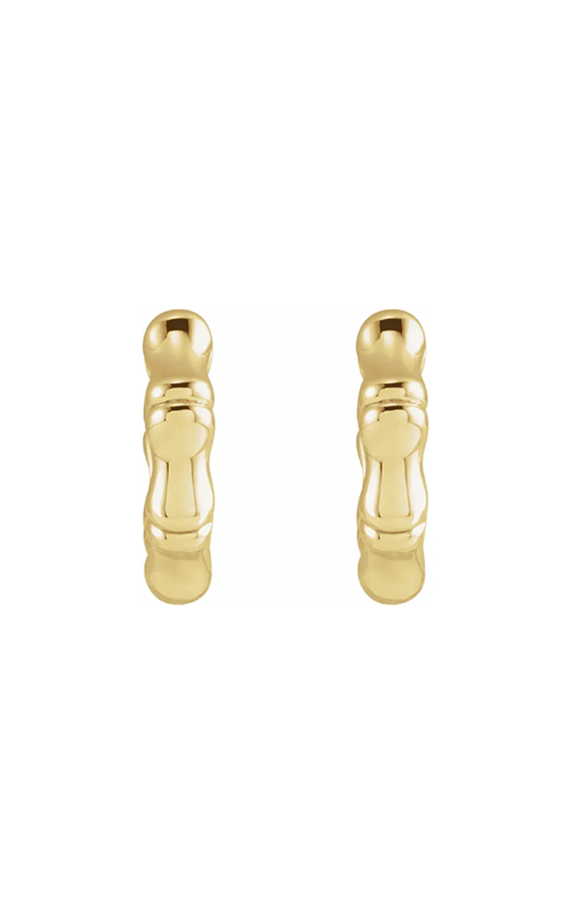 14K Yellow Gold Metal Earring