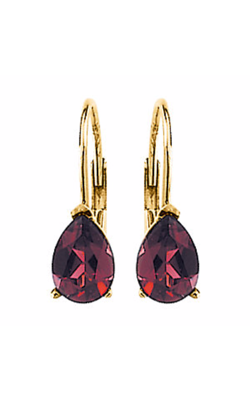 14K Yellow Gold Gemstone Earring