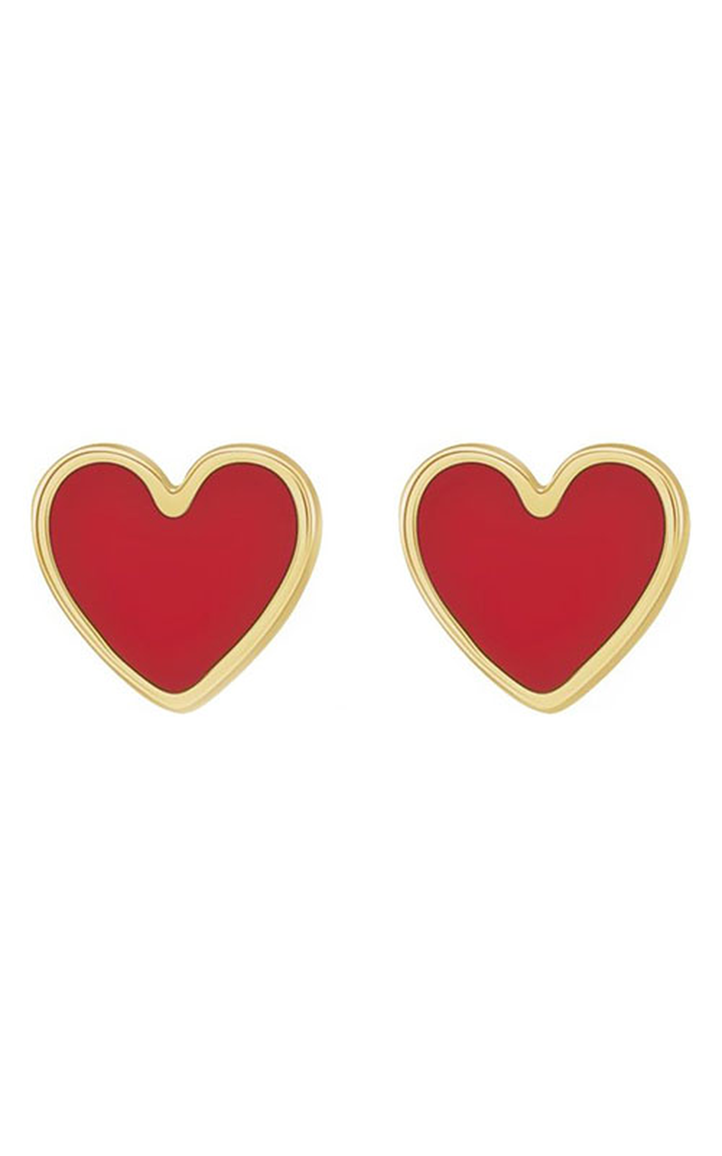 14K Yellow Gold and Enamel Jubilee Earring