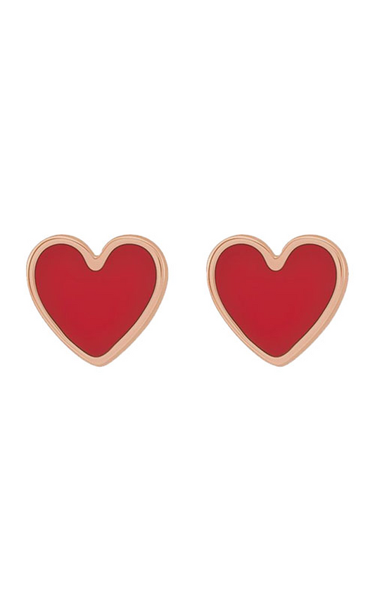 14K Rose Gold and Enamel Jubilee Earring