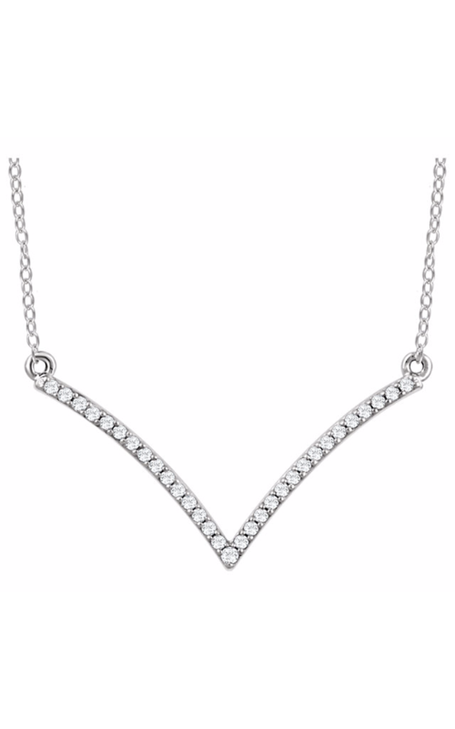 14K White Gold Diamond Necklace