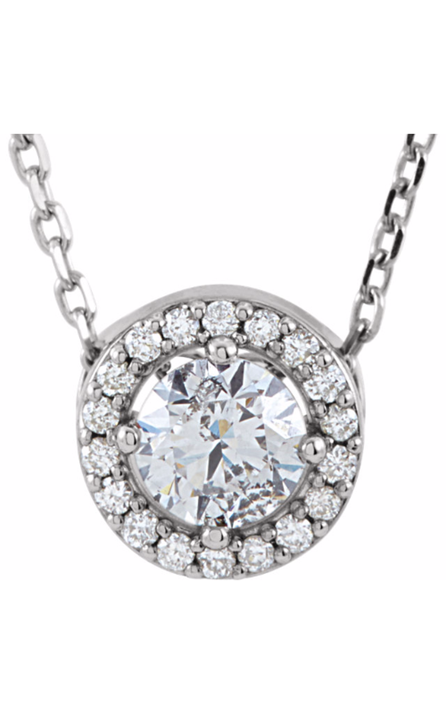 14K White Gold Diamond Necklace