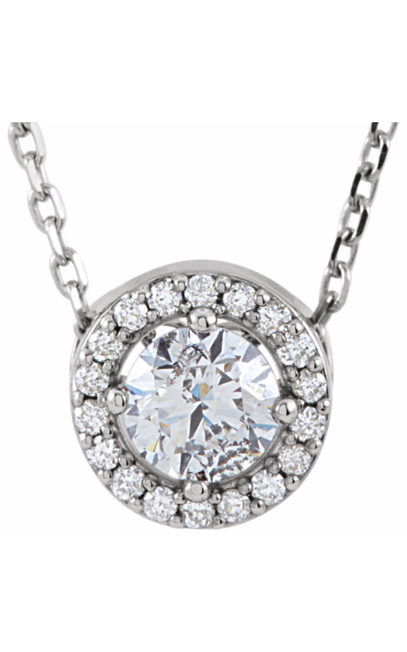 14K White Gold Diamond Necklace