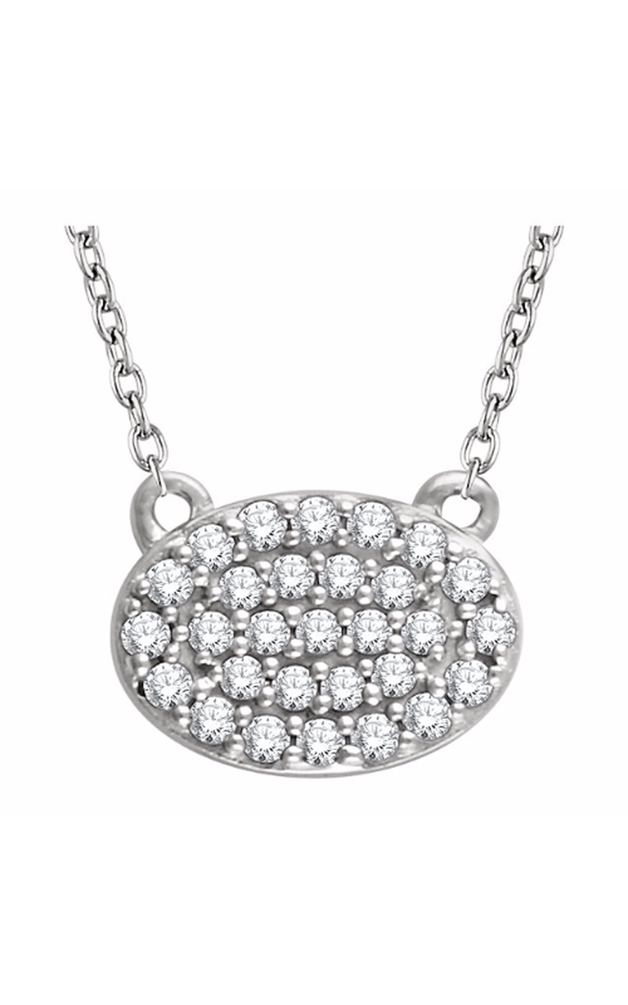 14K White Gold Diamond Necklace