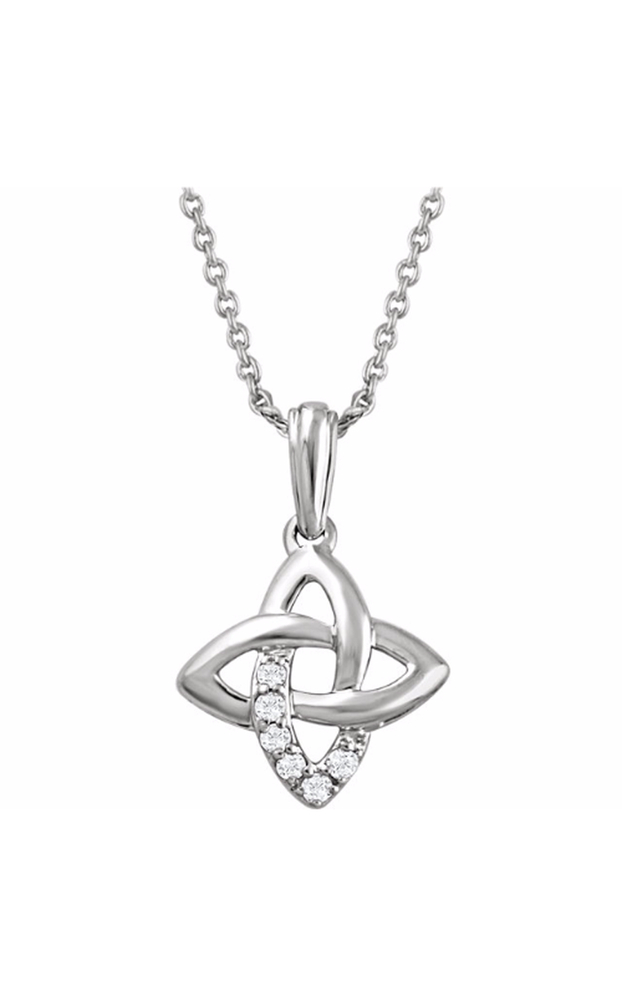 Sterling Silver (925) Diamond Necklace