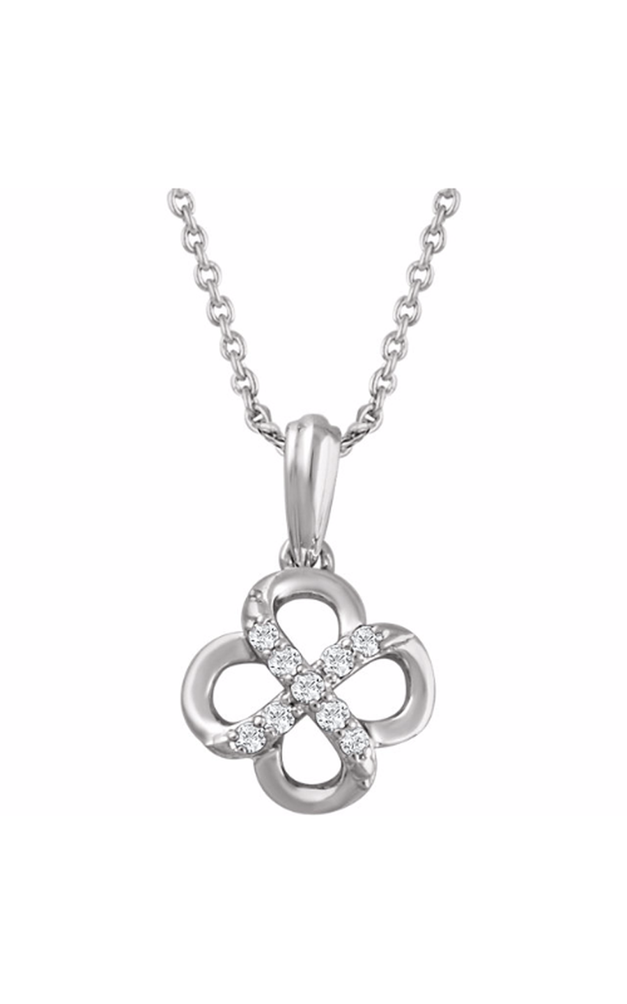 Sterling Silver (925) Diamond Necklace