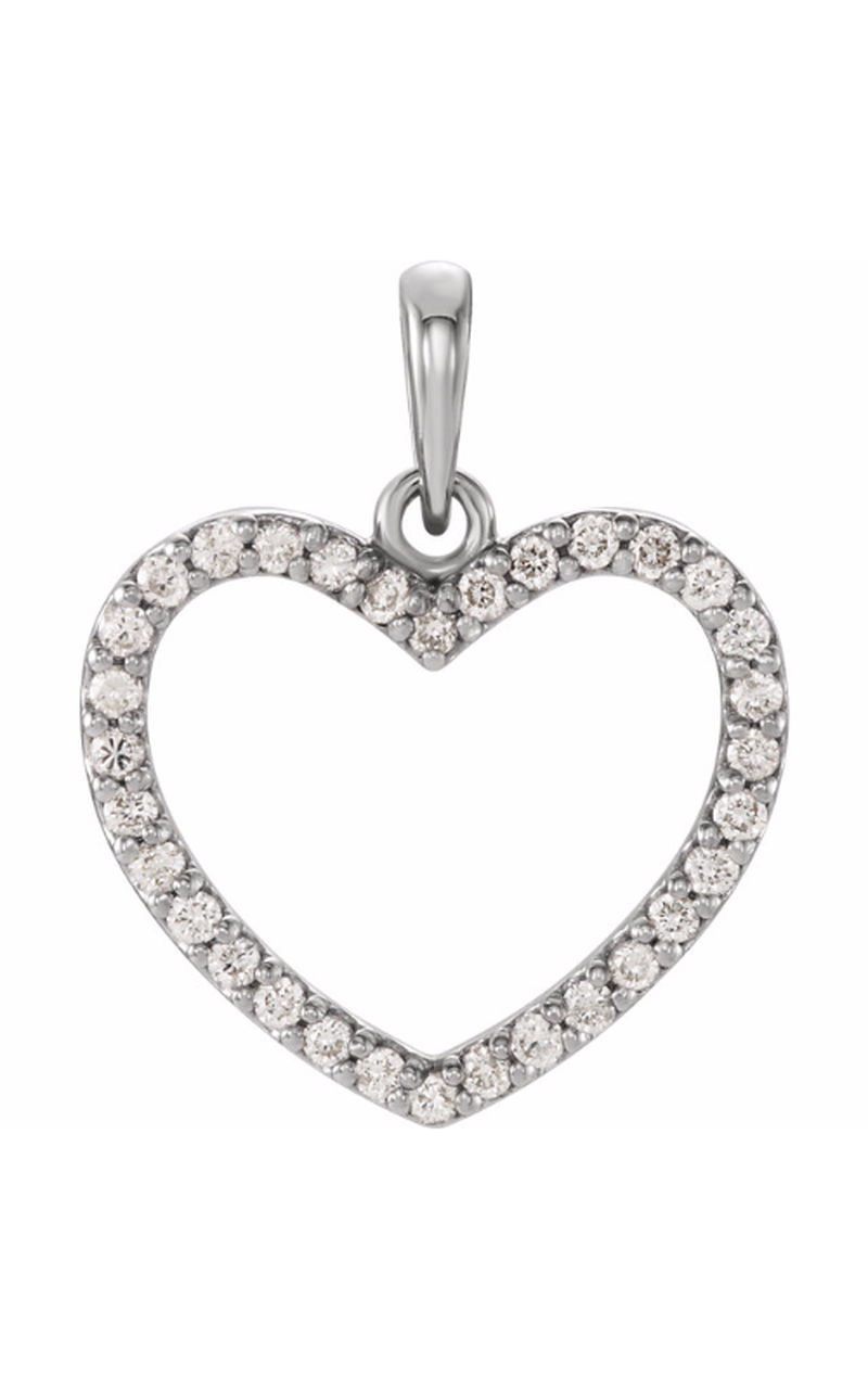 14K White Gold Diamond Necklace