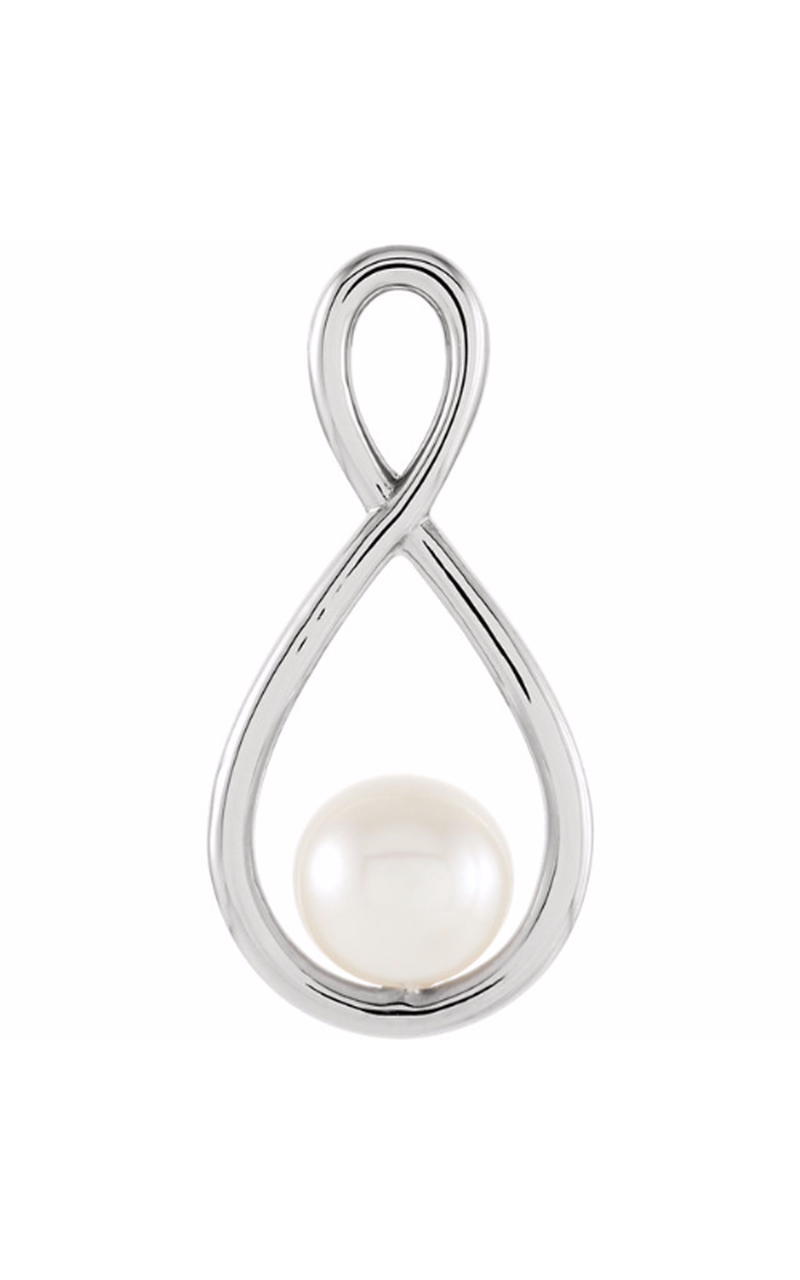 14K White Gold Pearl Necklace