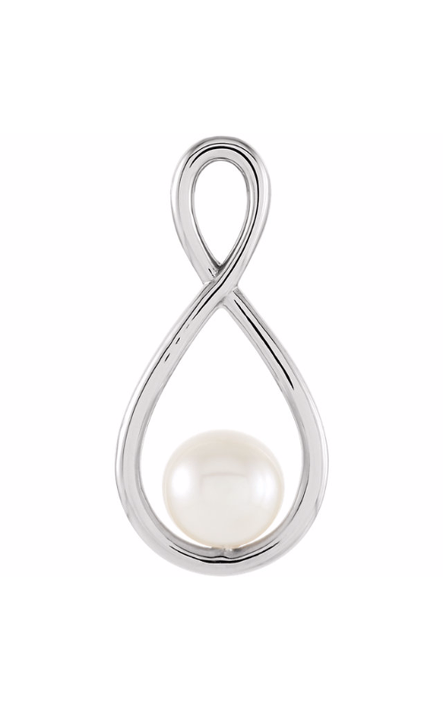 14K White Gold Pearl Necklace