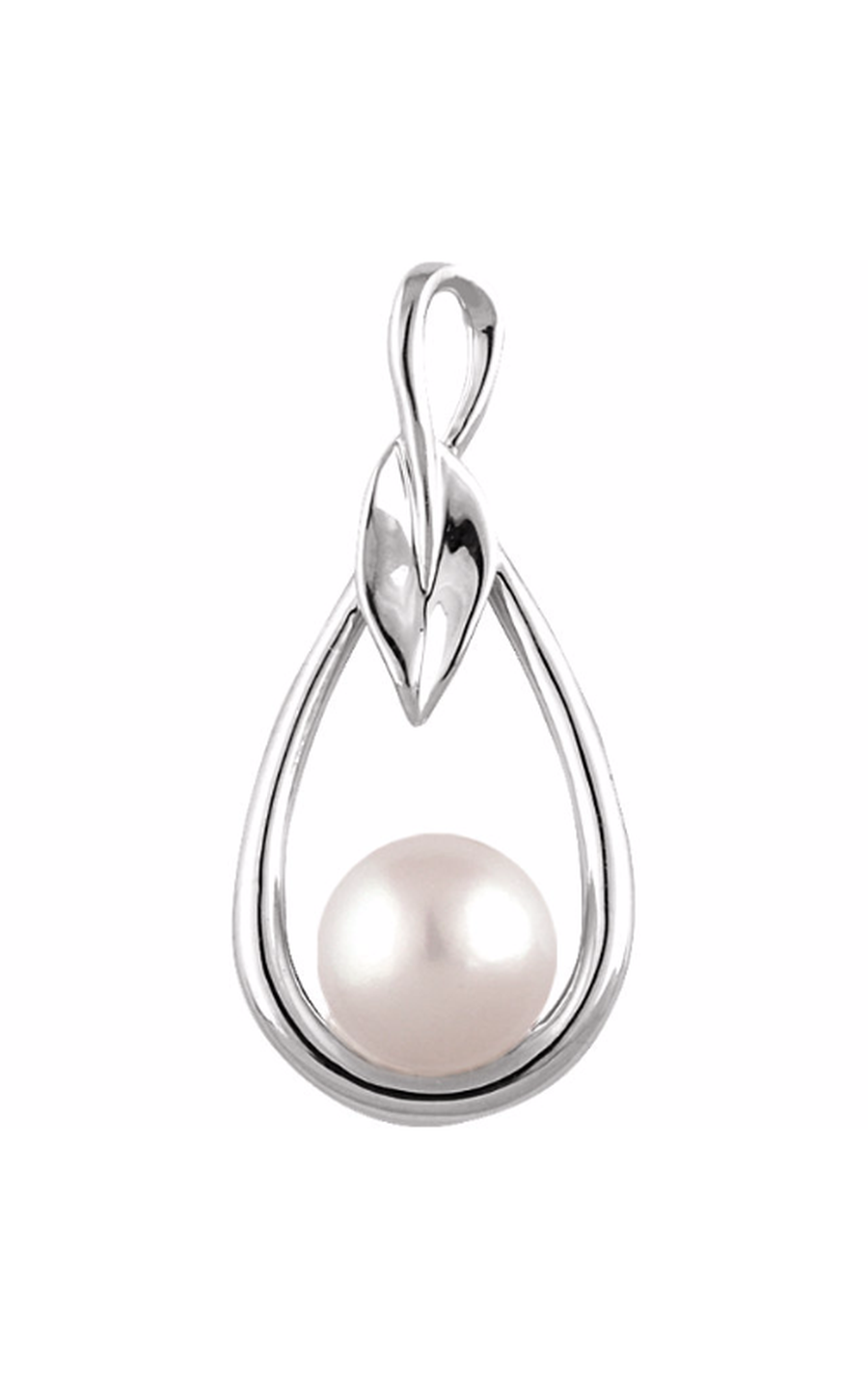 14K White Gold Pearl Necklace