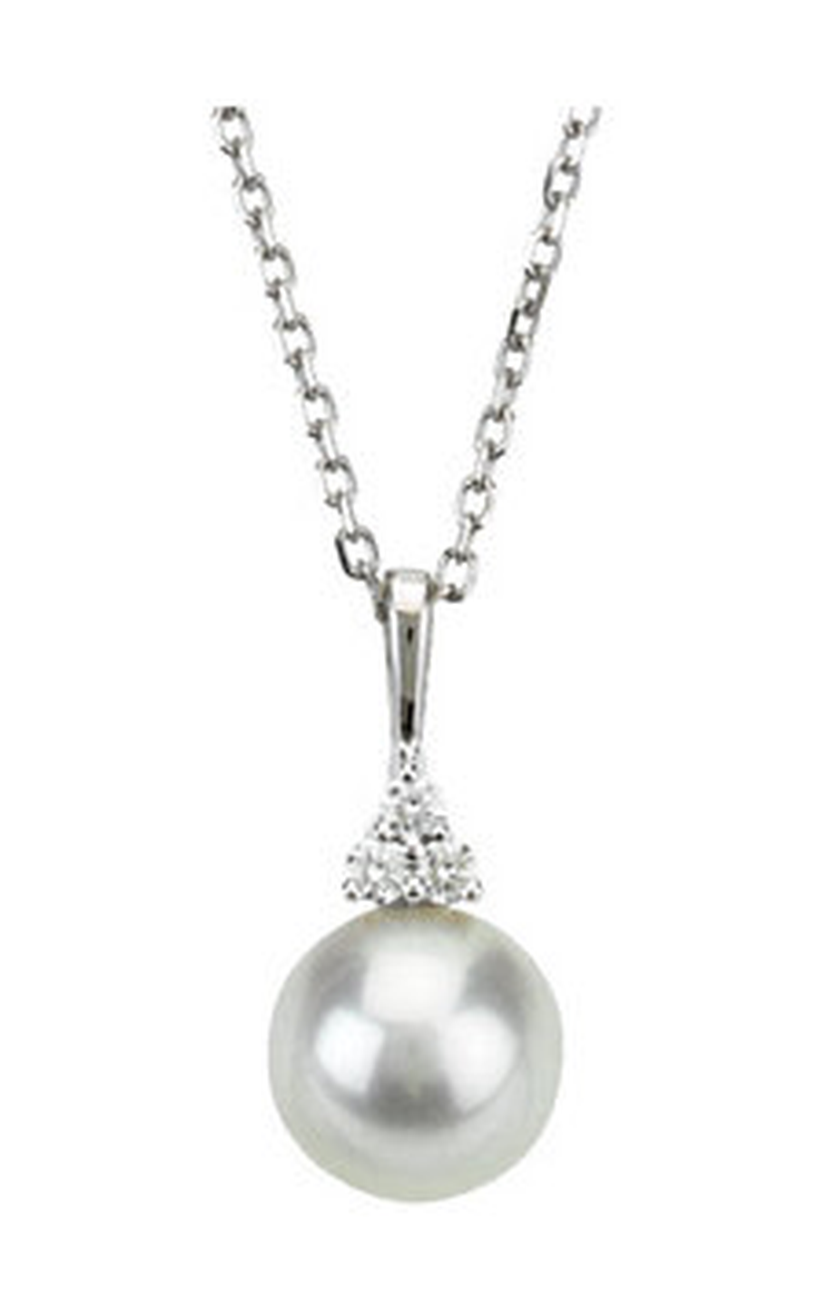 14K White Gold Pearl Necklace