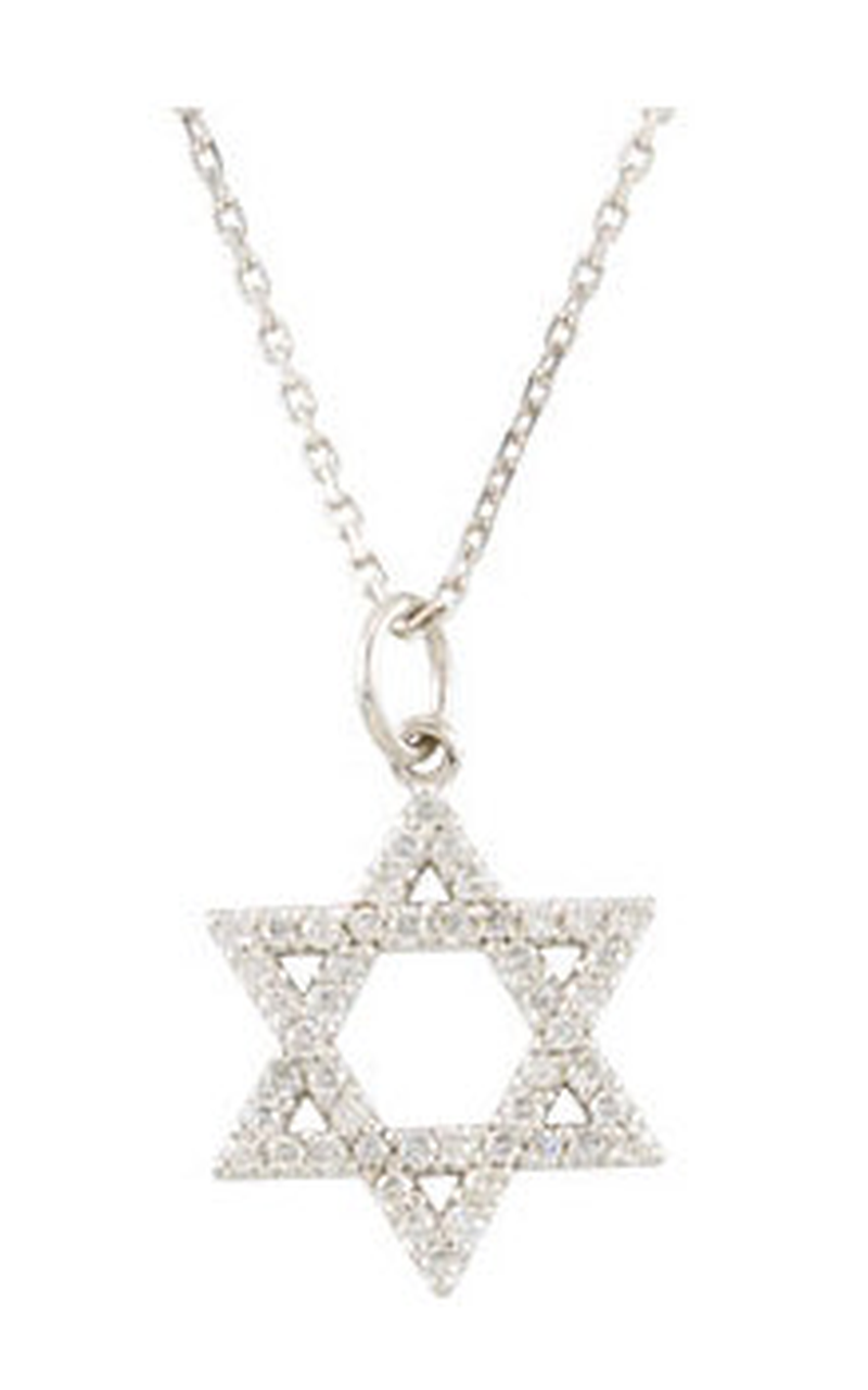 14K White Gold Religious and Symbolic Necklace