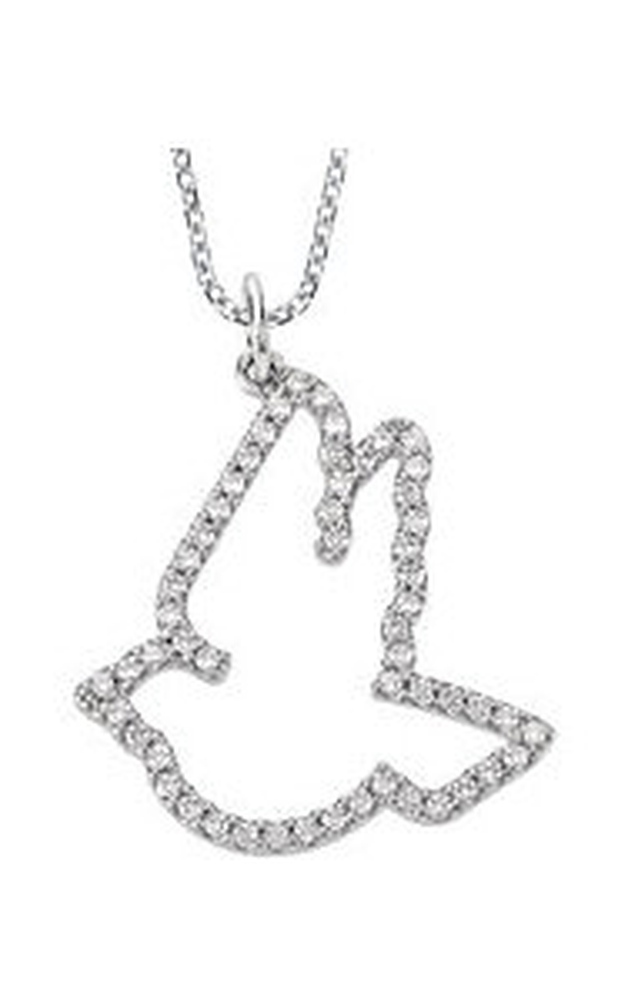 14K White Gold Religious and Symbolic Necklace
