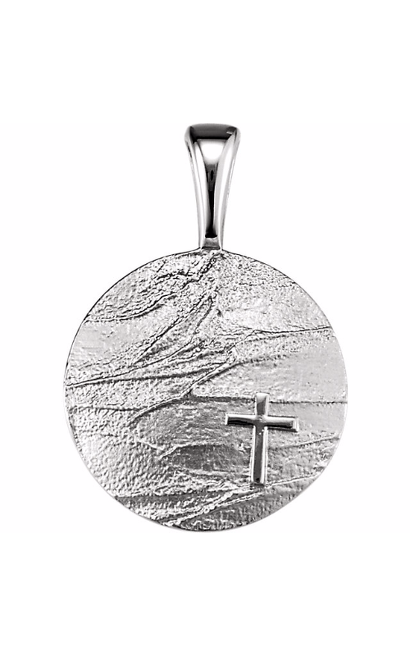 14K White Gold Religious and Symbolic Necklace
