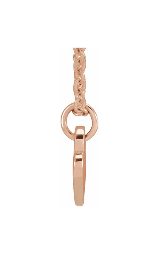 14K Rose Gold Metal Necklace