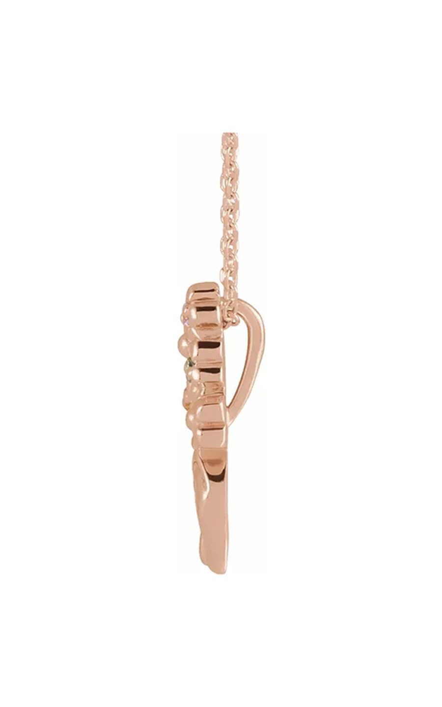 14K Rose Gold Gemstone Necklace