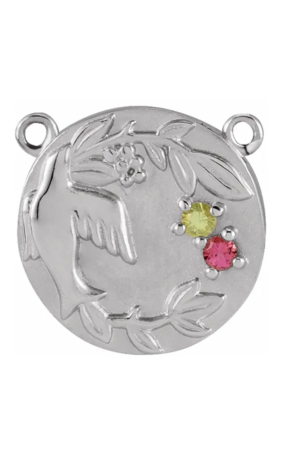 14K White Gold Gemstone Necklace