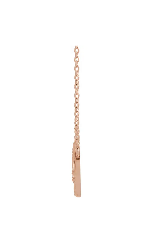 14K Rose Gold Gemstone Necklace