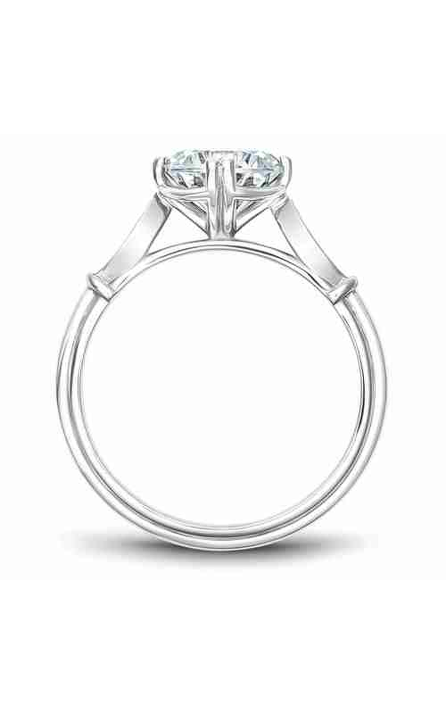 Platinum Vintage Sidestone Round Engagement Ring