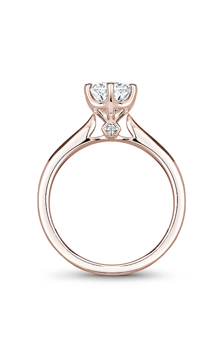14K Rose Gold Solitaire Round Engagement Ring