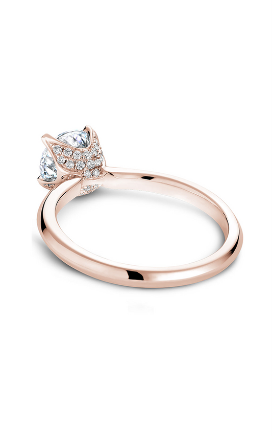 18K Rose Gold Solitaire Round Engagement Ring