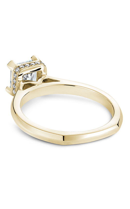 18K Yellow Gold Solitaire Princess Engagement Ring