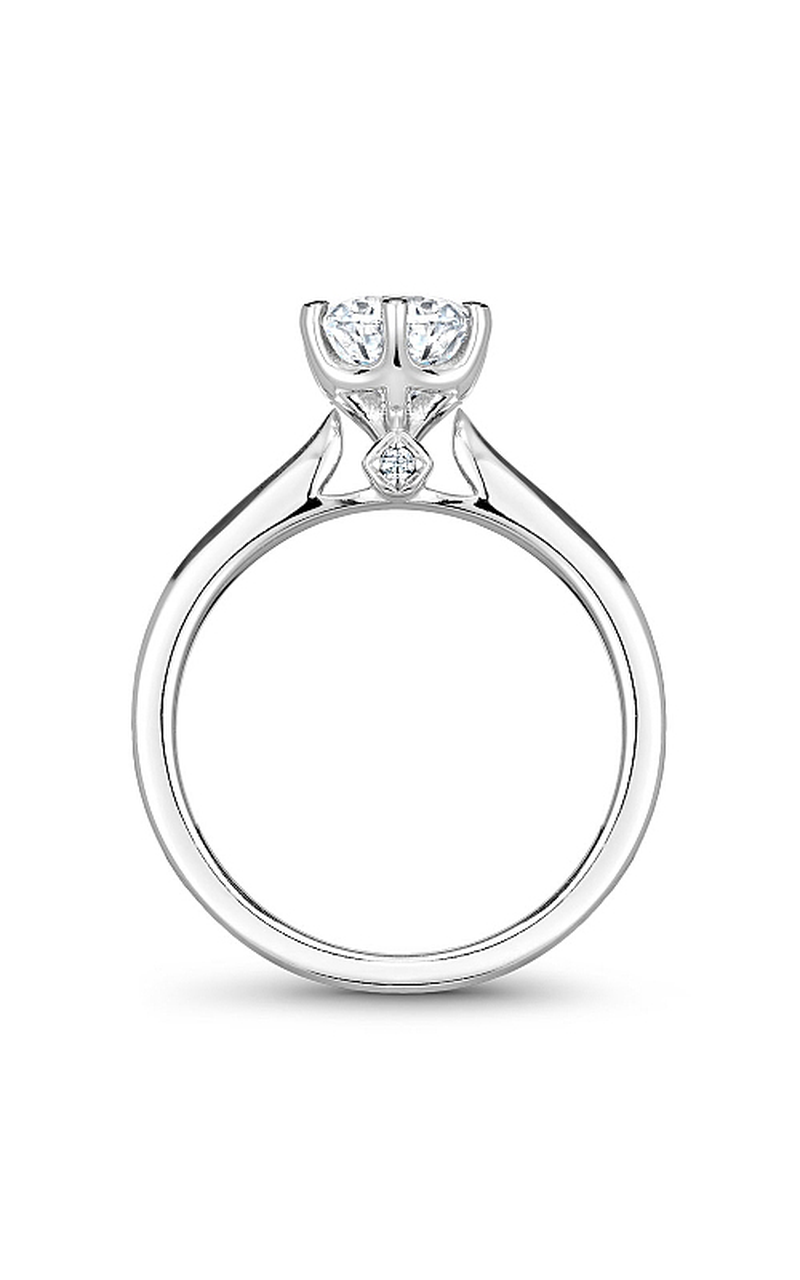18K White Gold Solitaire Round Engagement Ring