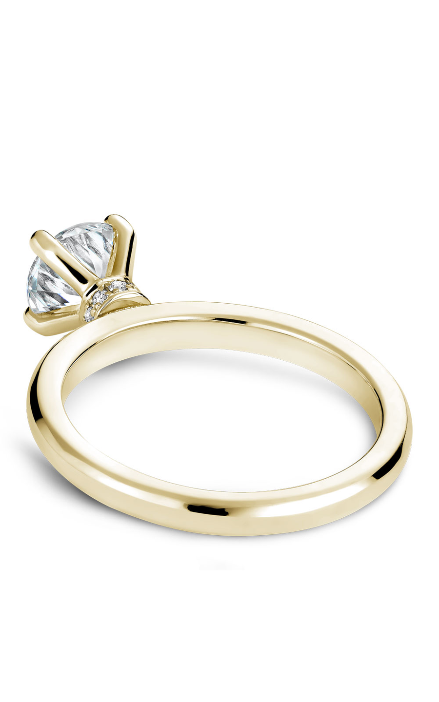 14K Yellow Gold Solitaire Round Engagement Ring